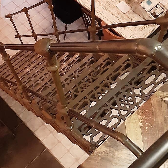 Cast iron straight staircase model Lille de Luxe